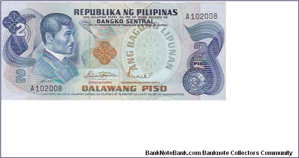 2 PISO

A102008

P # 159 A Banknote