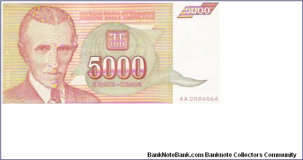 5000 DINARA

AA2884664

P # 128 Banknote
