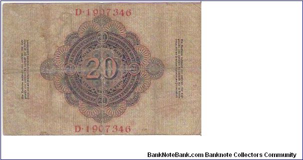 Banknote from Germany year 1907