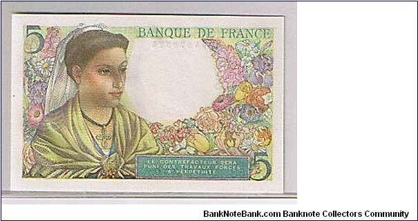 Banknote from France year 1943