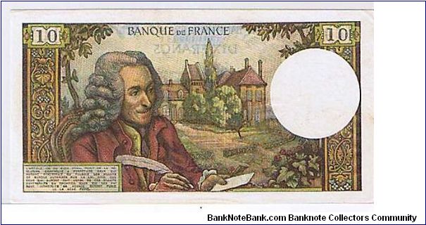 Banknote from France year 1971