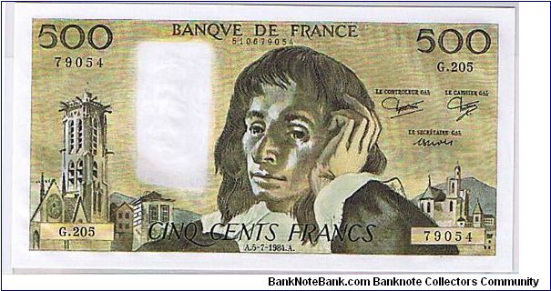 FRANCE- 500 FRANCS Banknote