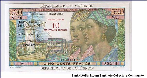 REUNION- 500 FRANCS Banknote