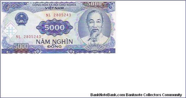 5000 DONG

NL 2805243

P # 108 A Banknote