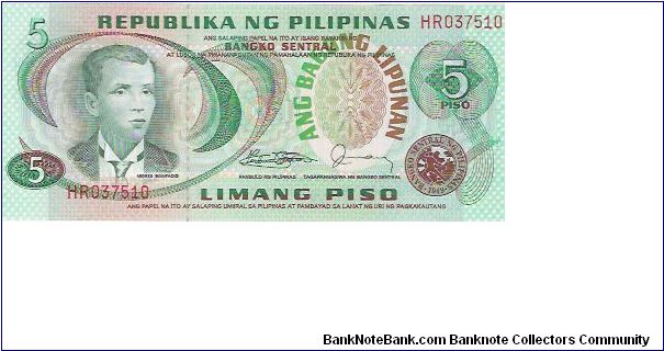 5 PISO

HR 037510

P # 160 D Banknote
