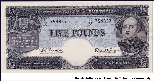 COMMONWEALTH BANK
 5 POUNDS SCARCE Banknote