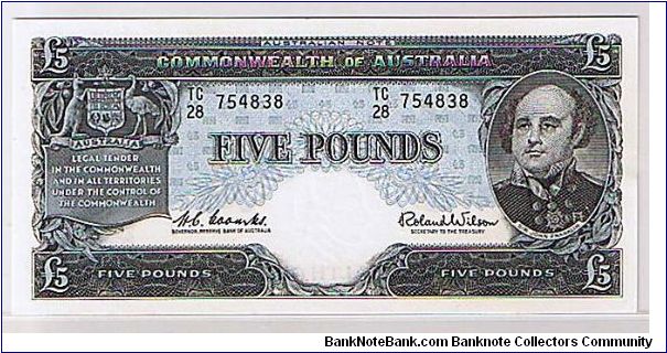 COMMONWEALTH BANK
 5 POUNDS A CONSECUTIVE PAIR OF 7/8 Banknote