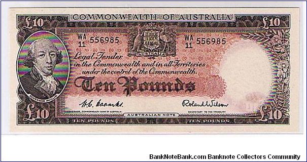 COMMONWEALTH BANK
 10 POUNDS SCARCE Banknote