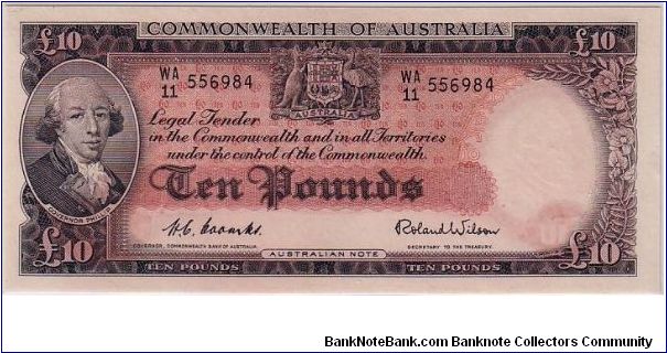 COMMONWEALTH BANK
 10 POUNDS A CONSECUTIVE PAIR 4/5 Banknote
