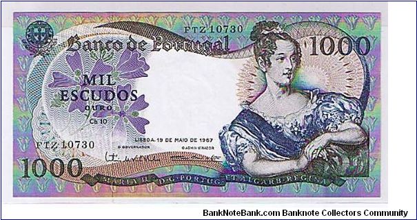 BANK OF PORTUGAL
 1000 ESCUDOS Banknote