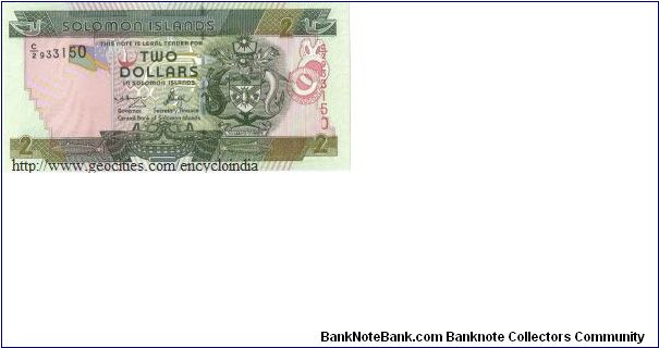 Soloman Island Two Dollars Banknote