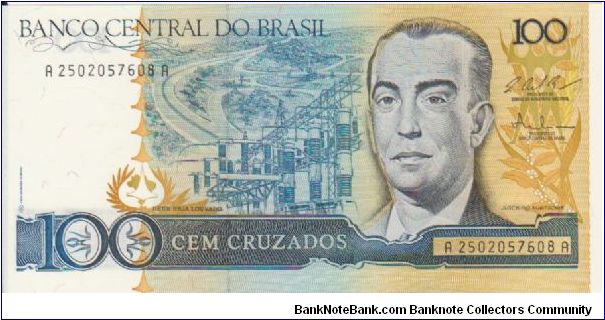 Brazil 100 Cruzados Banknote