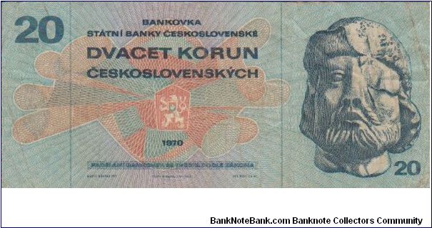 Czechoslovakia 20 Korun 1970 Banknote