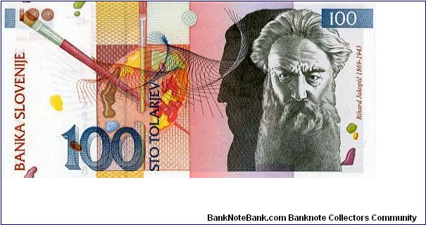 Banknote from Slovenia year 2003