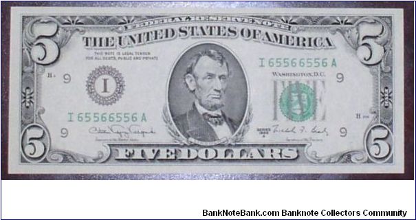 1988A I65566556A Radar Banknote