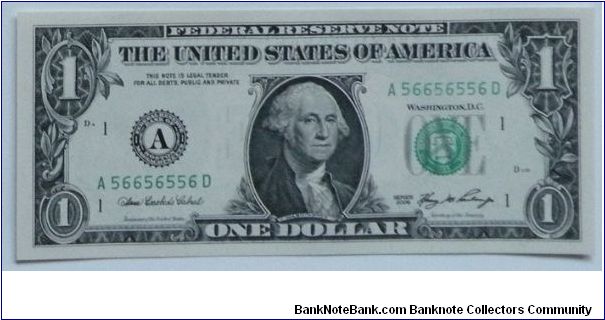 2006 A56656556D Binary Note Banknote