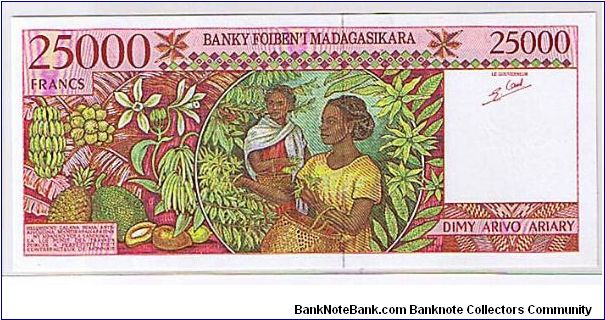 Banknote from Madagascar year 1998