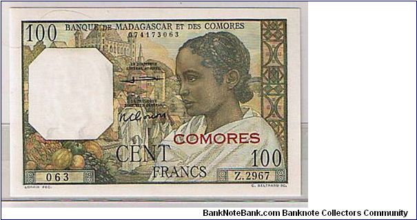 COMORES 100 FRANCS Banknote