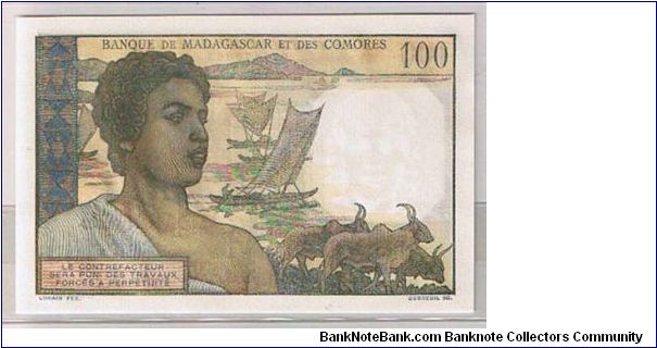 Banknote from Comoros year 1960