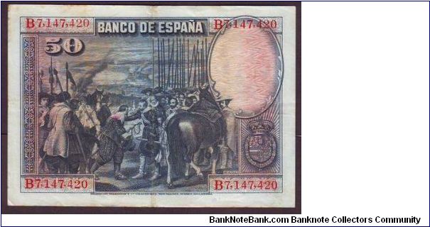 Banknote from Spain year 1928