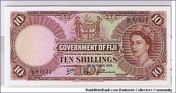 GOVERNMENT OF FIJI
 10/- Banknote