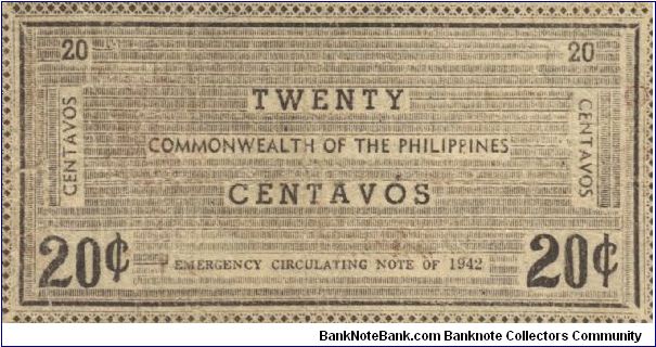 Banknote from Philippines year 1942