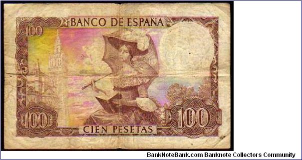 Banknote from Spain year 1965