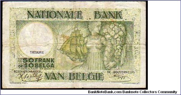 Banknote from Belgium year 1942