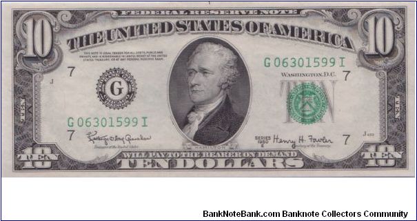 1950 E $10 CHICAGO FRN

**KEY NOTE** Banknote