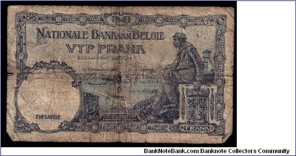 Banknote from Belgium year 1938