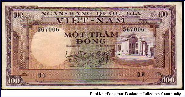 *VIETNAM-SOUTH*
__

100 Dong__
Pk 18
 Banknote