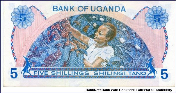 Banknote from Uganda year 1966