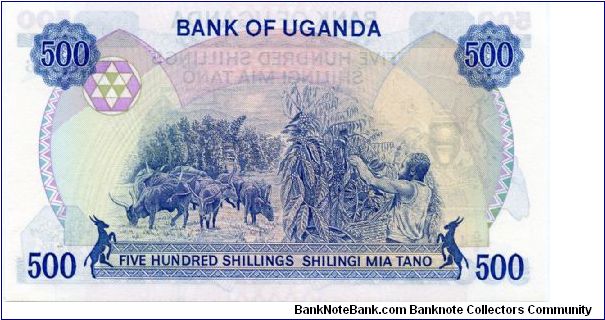 Banknote from Uganda year 1986