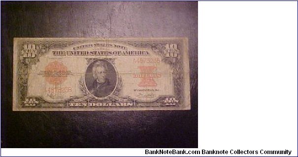 Fr. 123 - The famous 1923 $10 United States Note, or poker chip note as they are called! Banknote