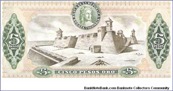 Banknote from Colombia year 1980