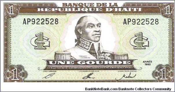 Haiti, 1 Gourde 1992 (Toussaint Louverture) Banknote