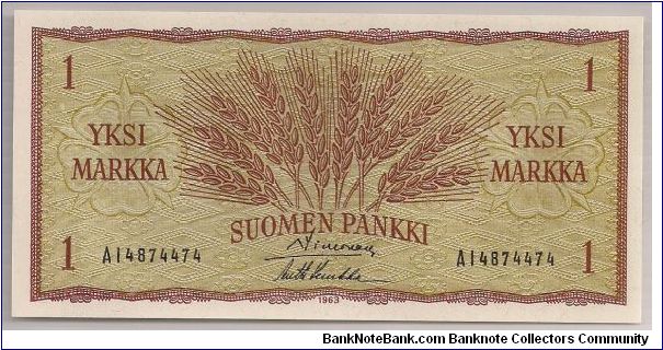 Banknote from Finland year 1963