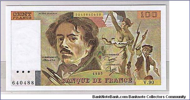 FRANCE $100 FRANCS Banknote