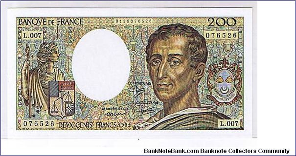 FRANCE 200 FRANCS Banknote