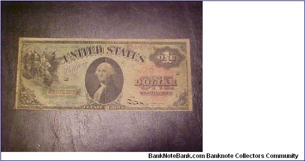 Fr. 18 - $1 Legal Tender, the rainbow note with similar design to that used until the series 1923 legal tender $1. Banknote