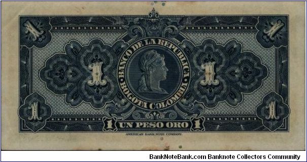 Banknote from Colombia year 1940