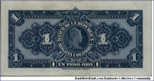 Banknote from Colombia year 1945