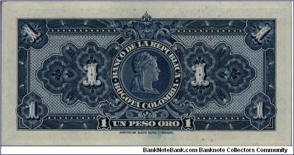 Banknote from Colombia year 1954