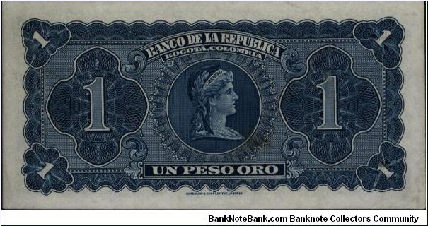 Banknote from Colombia year 1953