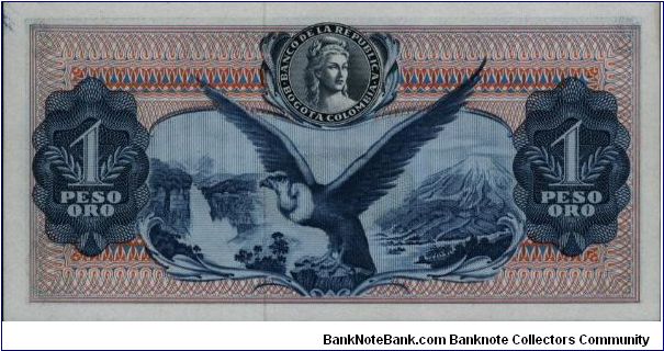 Banknote from Colombia year 1963