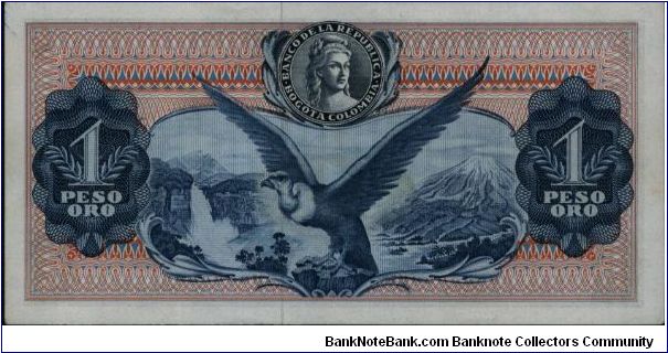 Banknote from Colombia year 1963