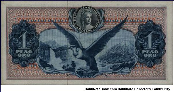 Banknote from Colombia year 1964