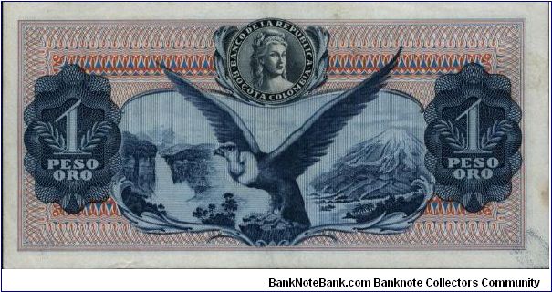 Banknote from Colombia year 1969