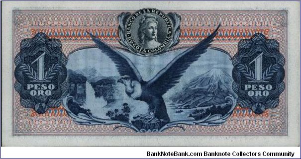 Banknote from Colombia year 1970