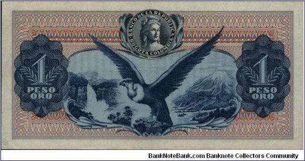 Banknote from Colombia year 1970